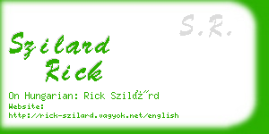 szilard rick business card